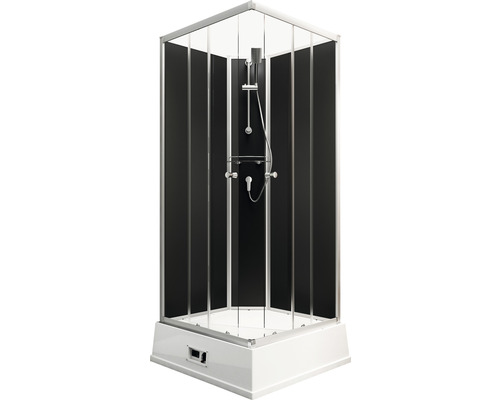 Complete douchecabine SCHULTE Korfu 94 x 94 x 215 cm aluminium-natuur