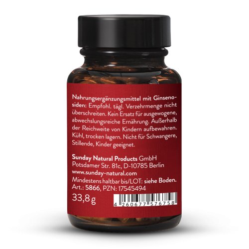 Sunday Natural Products  Roter Ginseng Natur 4%