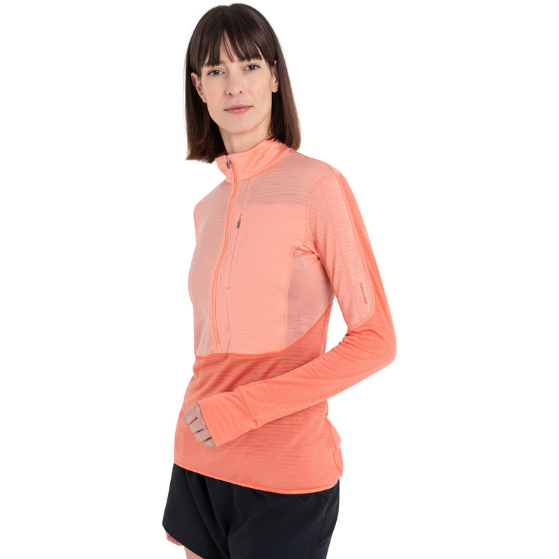 Icebreaker Damen Realfleece Descender Half Zip Longsleeve