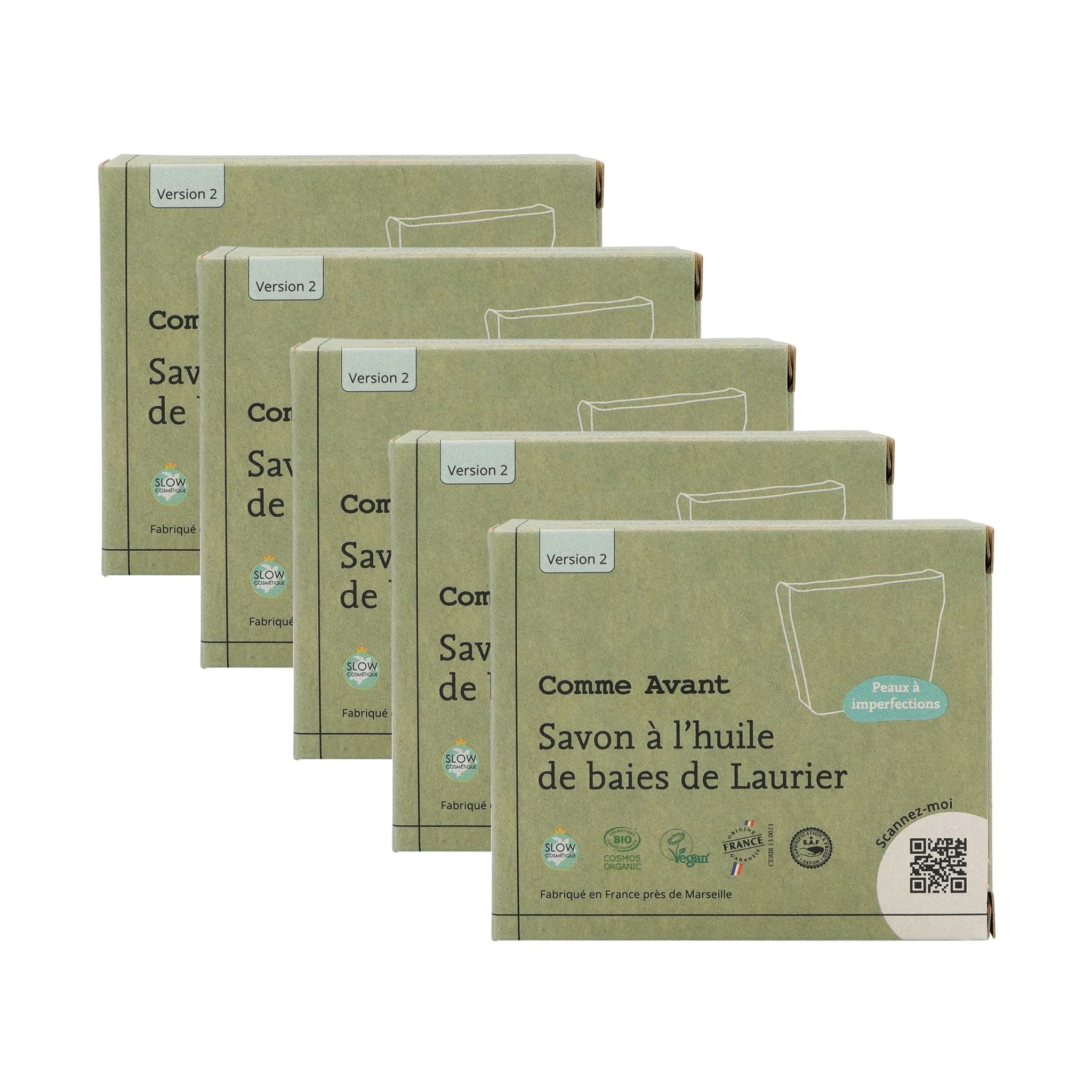 Savon à l'huile de baies de laurier - Version 2 - 1 savon - 100g / Sans