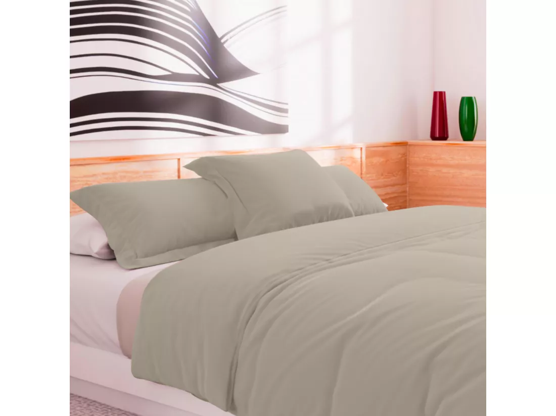 Housse de couette en coton 57 fils 240x220 cm UNI lin, par Soleil d'Ocre