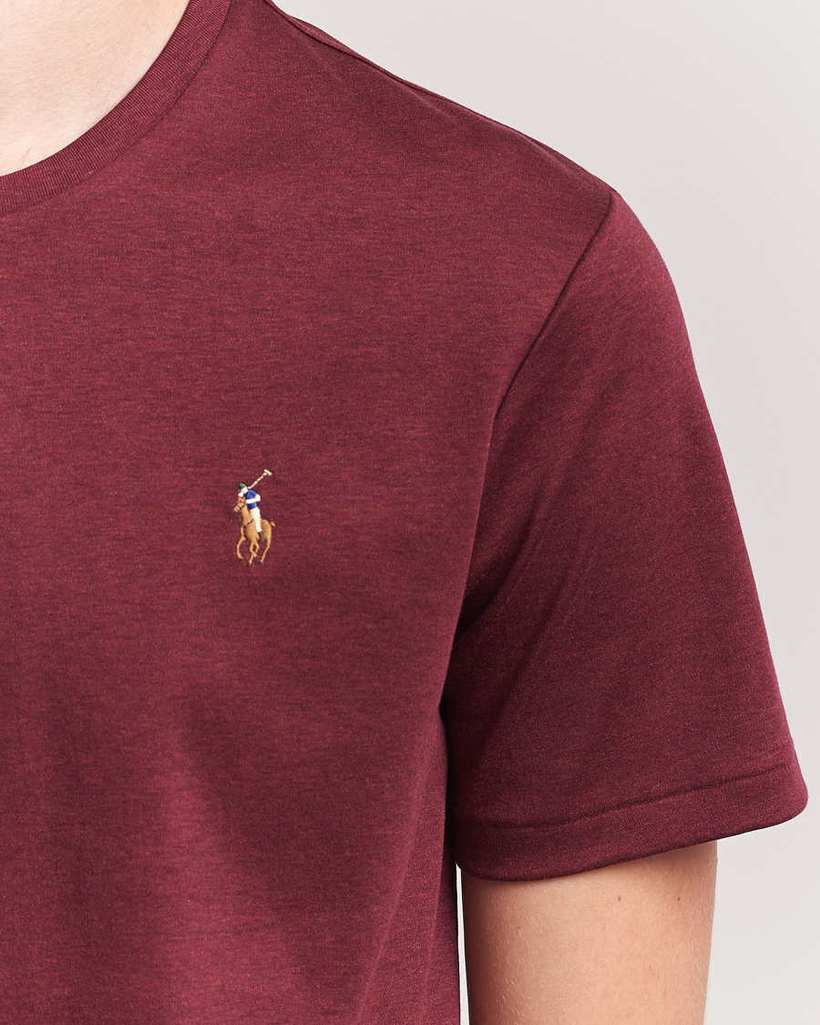 Polo Ralph Lauren Luxury Pima Cotton Crew Neck T-Shirt Wine Heather