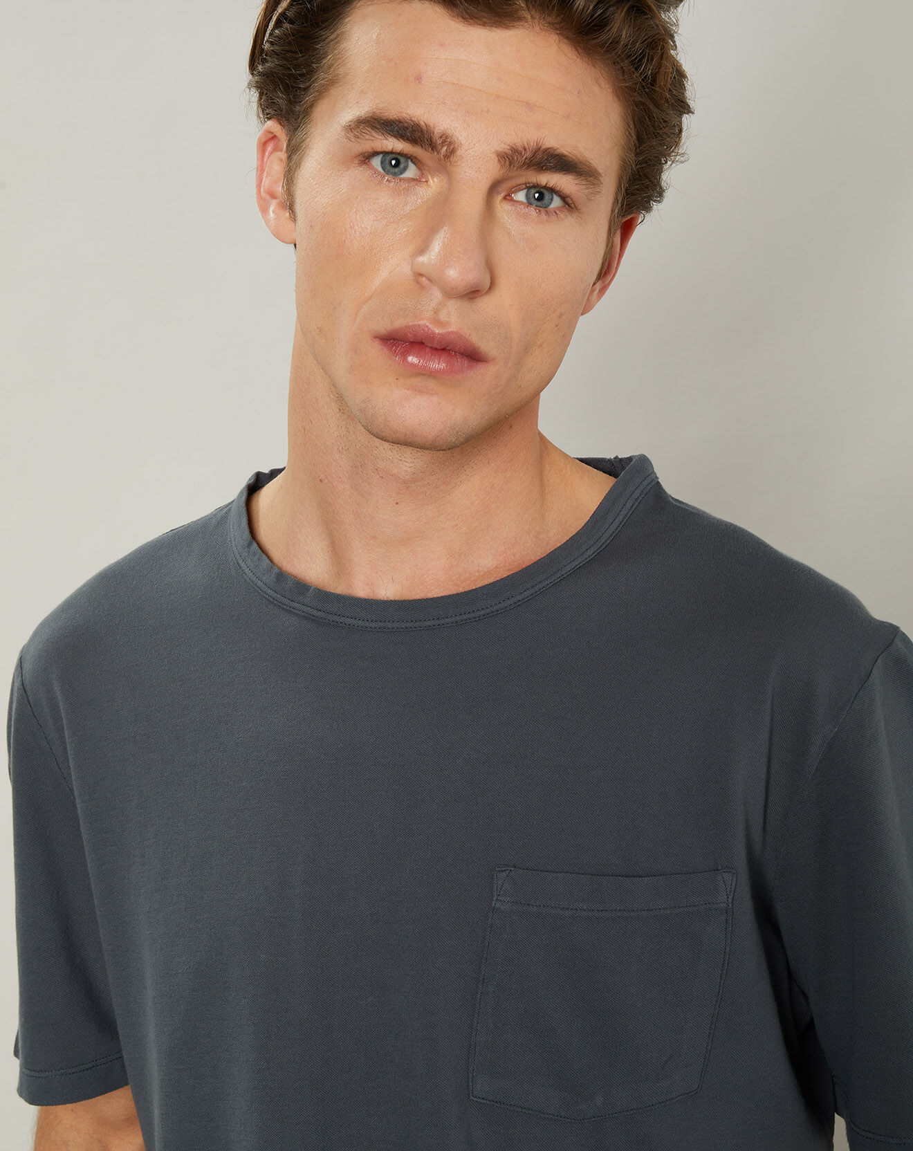Hartford T-Shirt piqué Pocket tonnerre