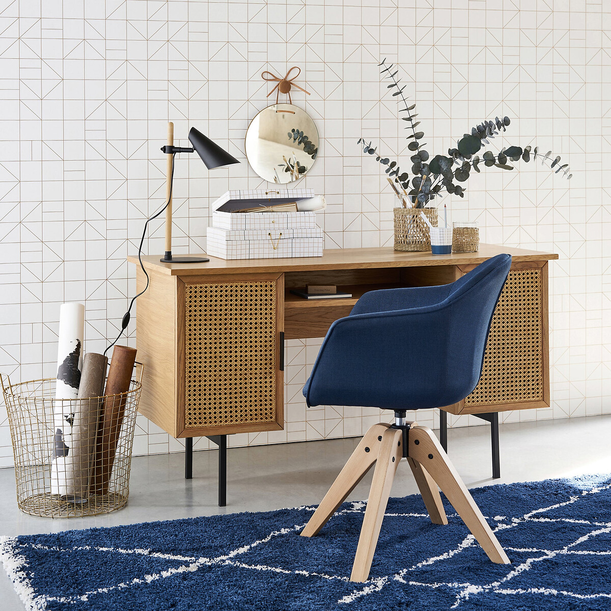 LA REDOUTE INTERIEURS<br>Mesa com bloco duplo, Waska