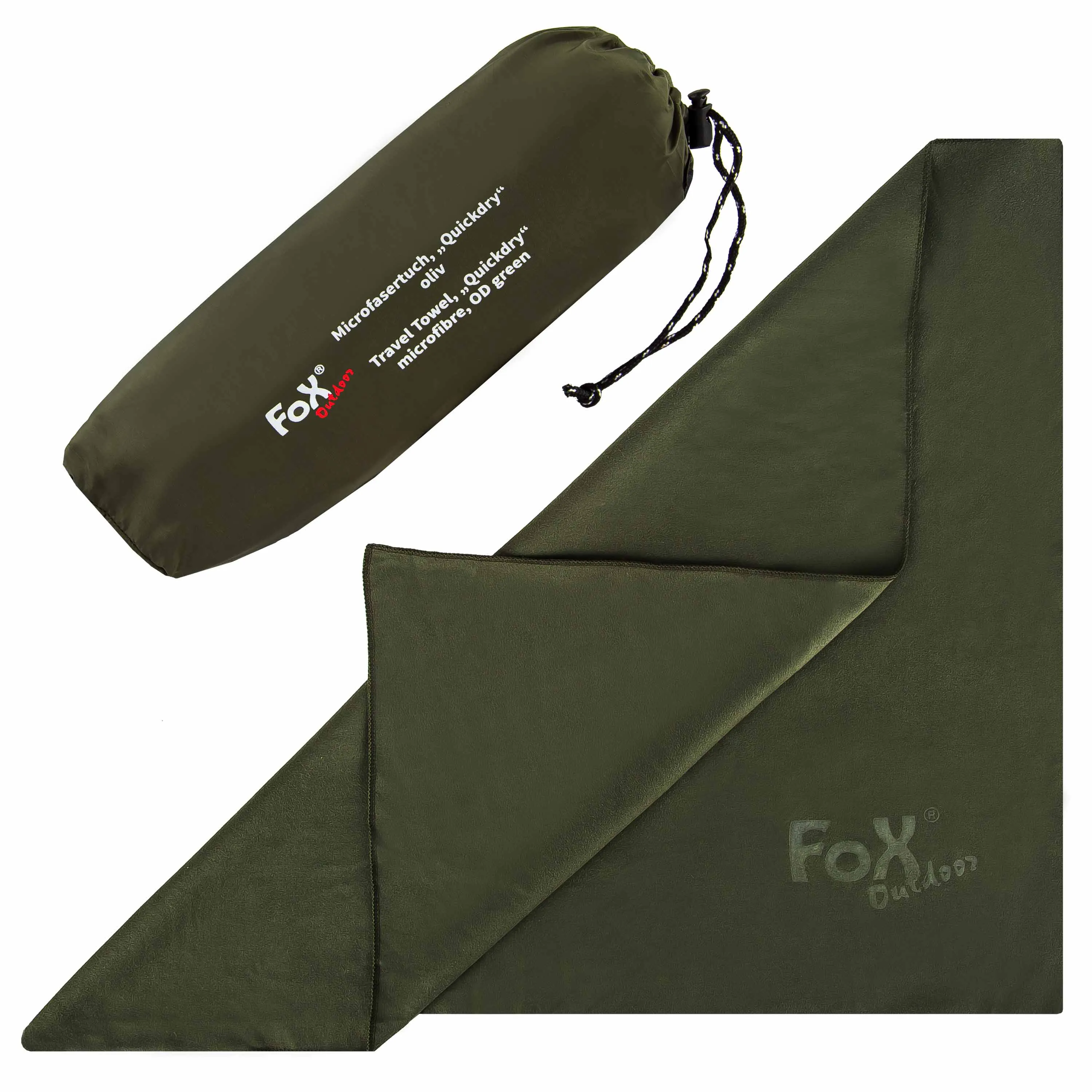 Fox Outdoor -  Fox Outdoor Microfasertuch Quickdry oliv 130x80 cm