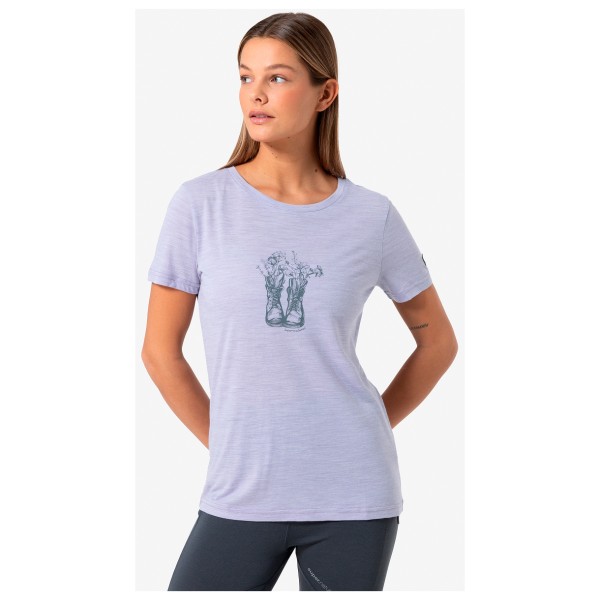 super.natural - Women's Flower Boots Tee - Haut en mérinos