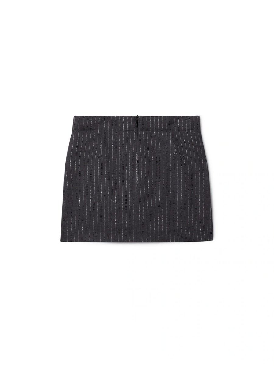Off-White Grey Pinstripes Skirt