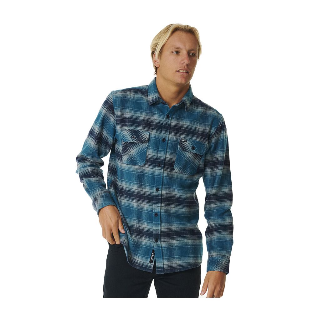 Rip Curl COUNT FLANNEL - Chemise Homme mineral blue