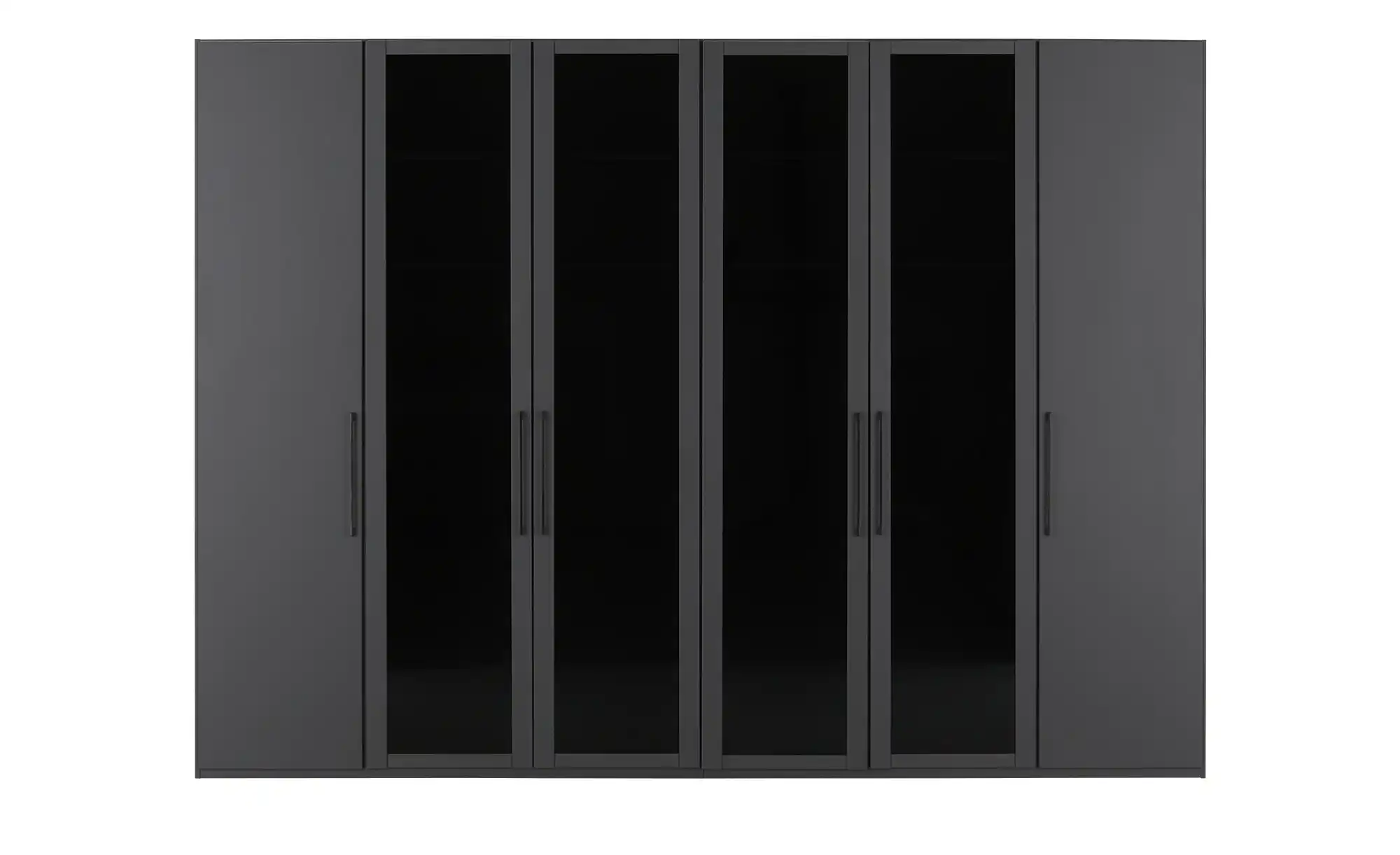 Drehtürenschrank 300 cm mit Glastüren Uma