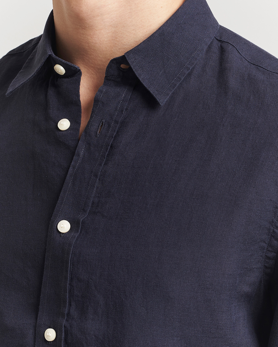 Tiger of Sweden Spenser Linen Shirt Midnight Blue
