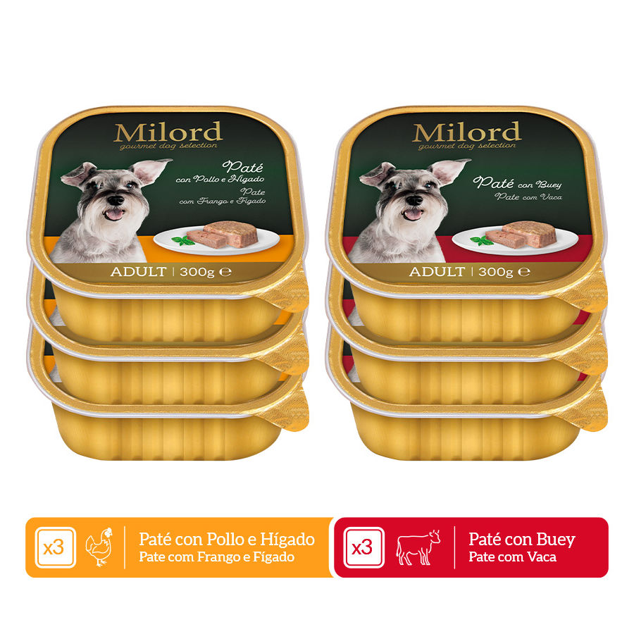 Potes de patê Milord Original Recipe para cães - Pacote múltiplo