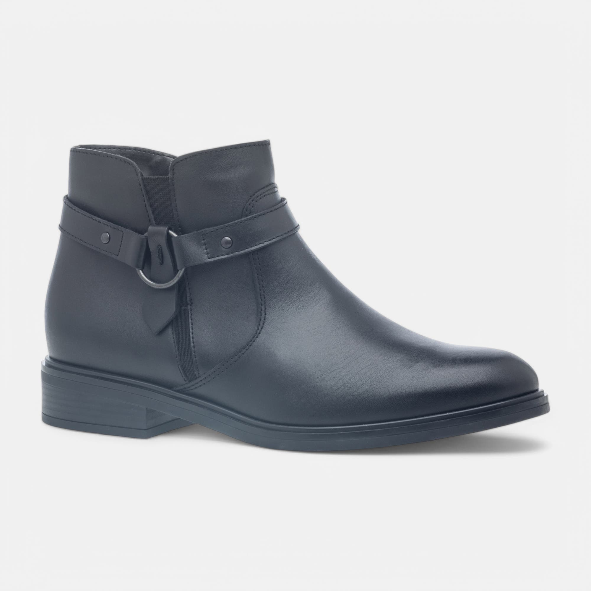 Bottines Femme en cuir noir
