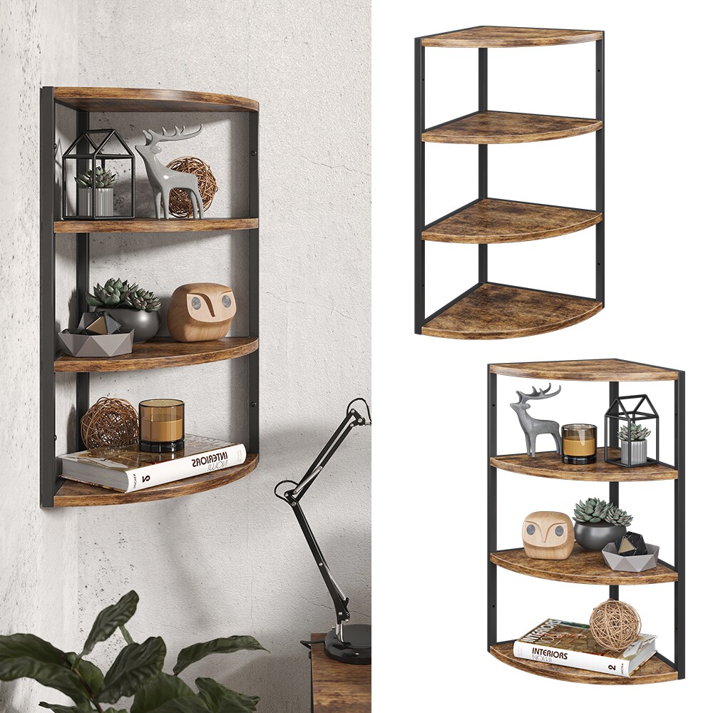 Vicco Eckregal Standregal Raumteiler Fyrk 3 Ebenen Medienregal Antikholz-Optik