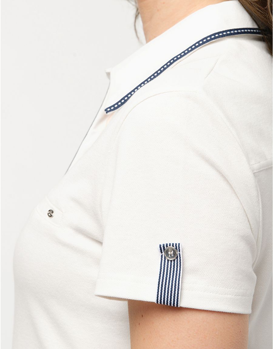 Polo coton blanc