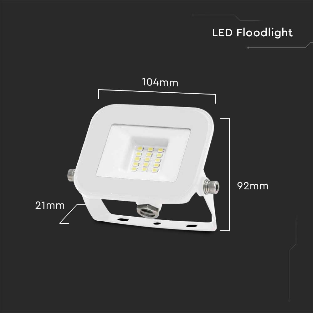Witte LED-schijnwerpers - Samsung - IP65 - 10W - 735 lumen - 4000K - 5 jaar