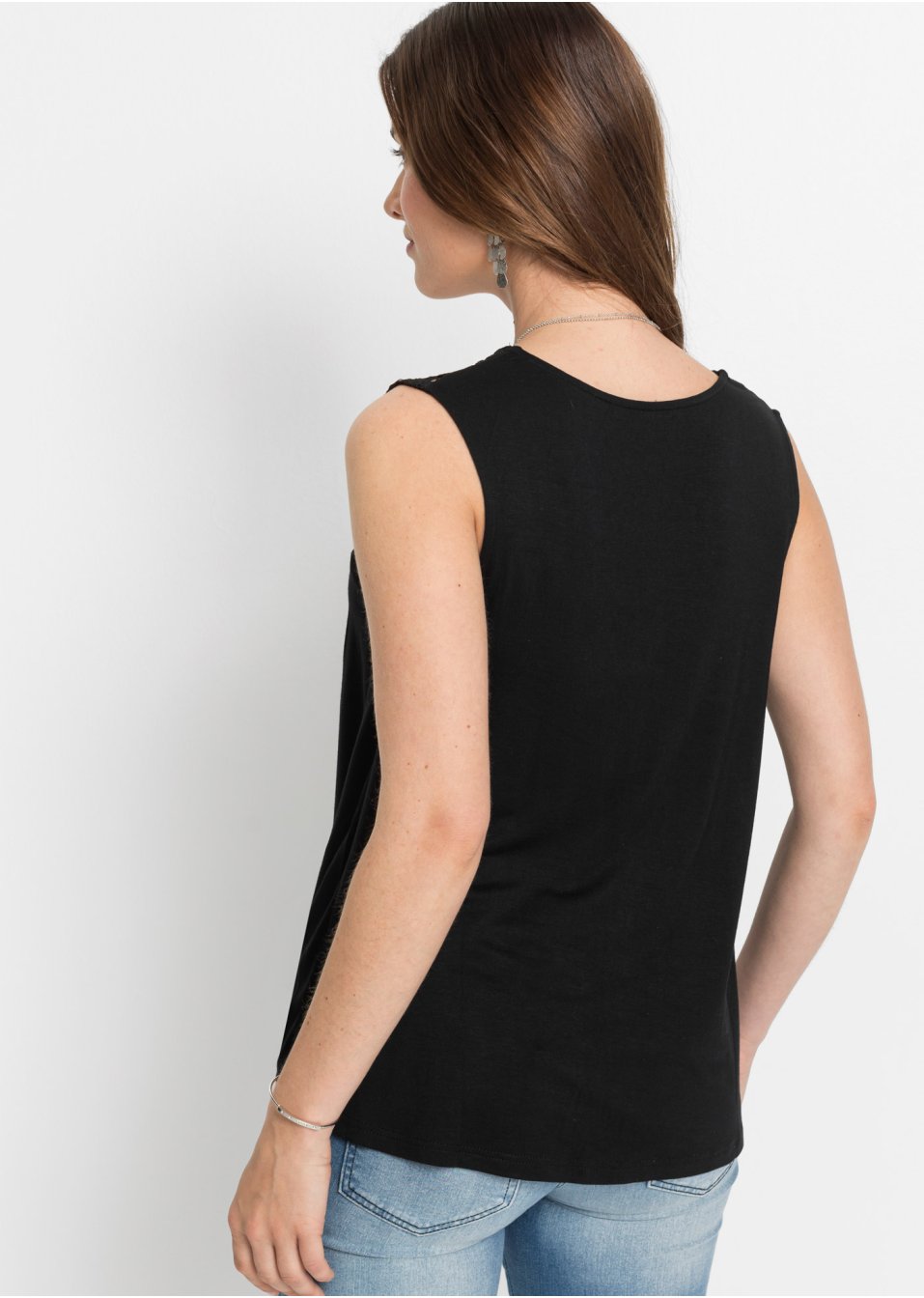 Top à dentelle en viscose