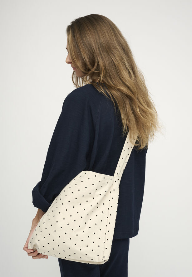 Moshi Moshi Mind dotted cross body bag Ecru/black dots