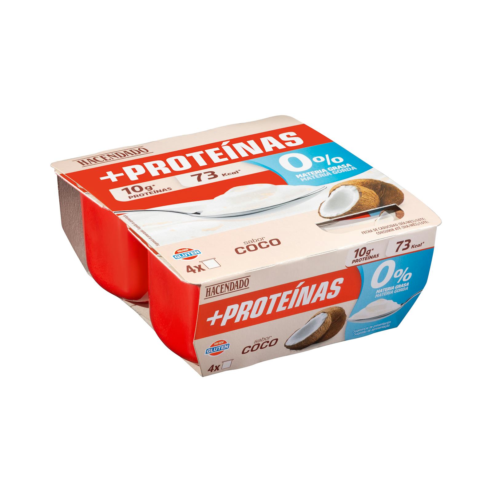 Dessert laitier à la noix de coco + Protéines Hacendado 0% mg 10 g de protéines