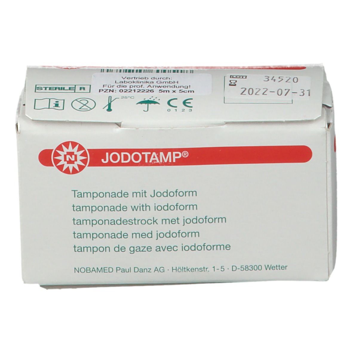 Jodotamp Tamponatestreifen 5mx5cm