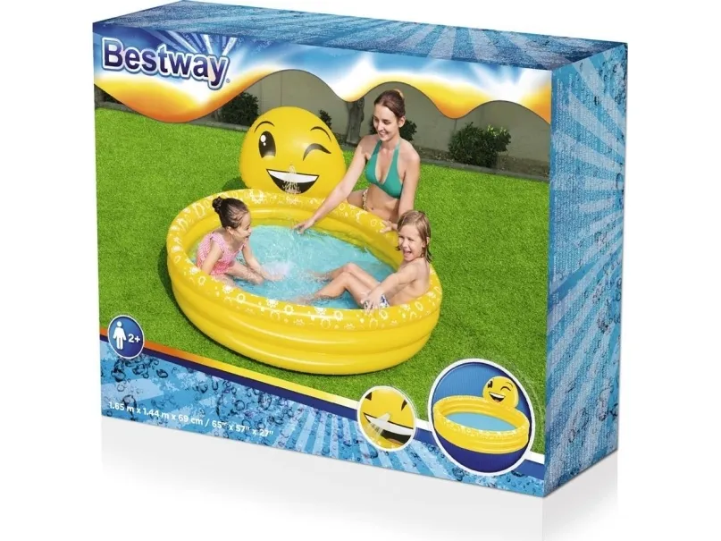 Bestway 53081, Oppustelig pool, 282 L, Oval, 2 År, Smiles, Gul