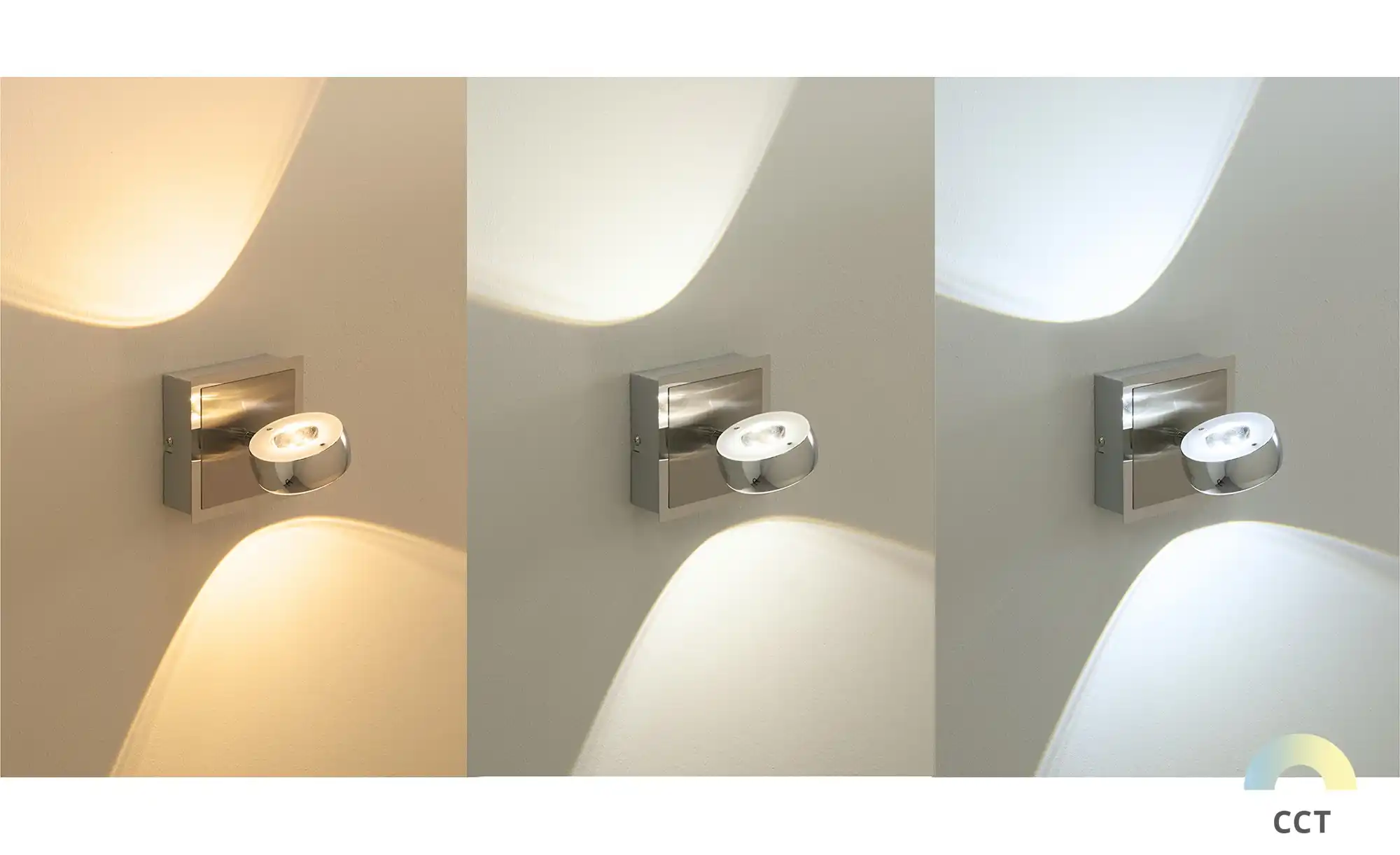 Paul Neuhaus Smart Home-Wandleuchte, 2-flammig, Nickel matt
