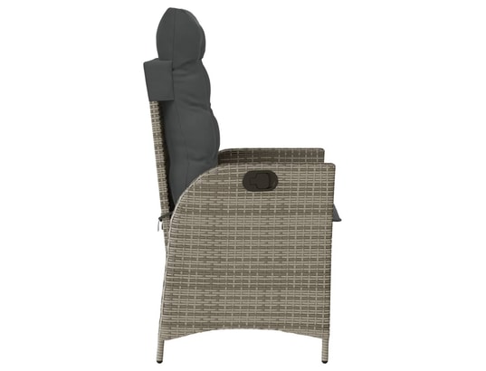 VIDAXL - Fauteuil Chaises inclinables de jardin lot de 2 et coussins gris roti...
