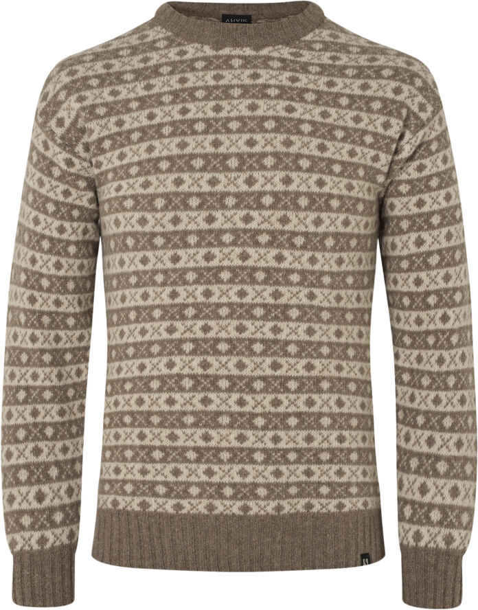 Asivik Asivik Hjelm Lambswool Sweater, Herre Brun