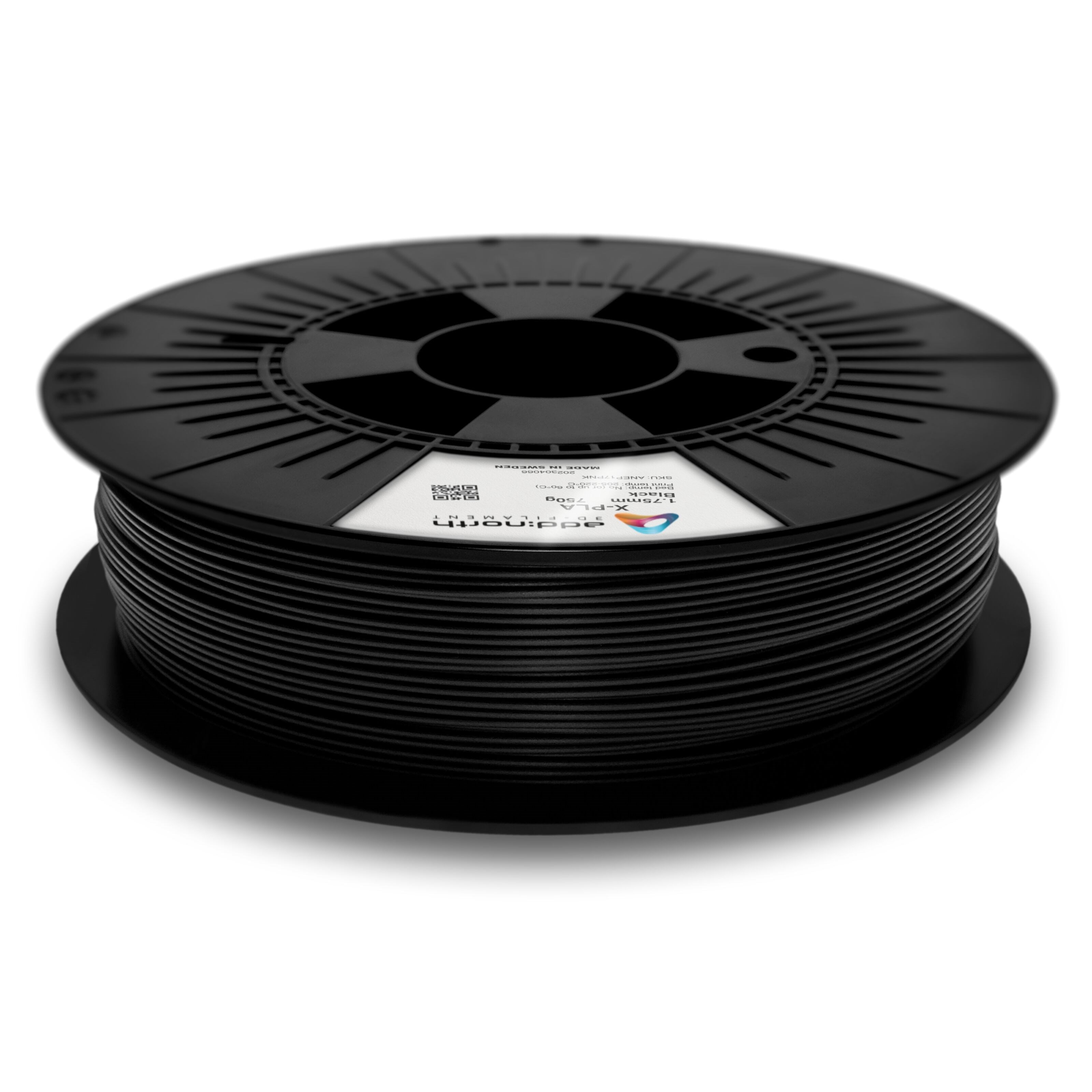 Addnorth X-PLA-filament for 3D-skriver 1,75 mm Svart