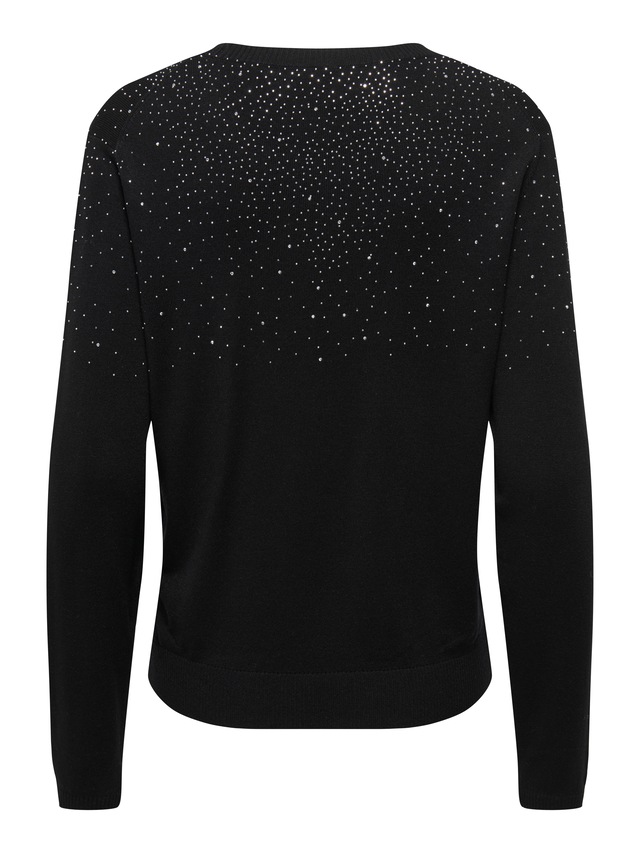 ONLY Rundhalspullover »ONLANABELLA LS BLING O-NECK KNT«