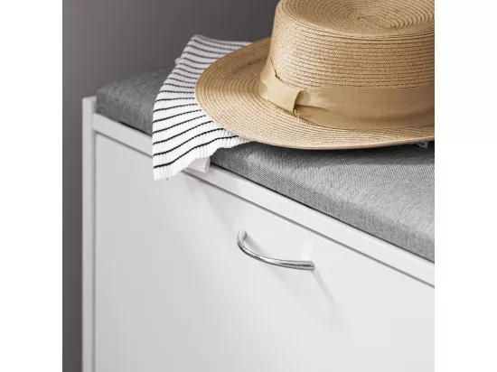 Banc Armoire à Chaussures 1 abattant avec Coussin Meuble d’entrée, FSR16-HG