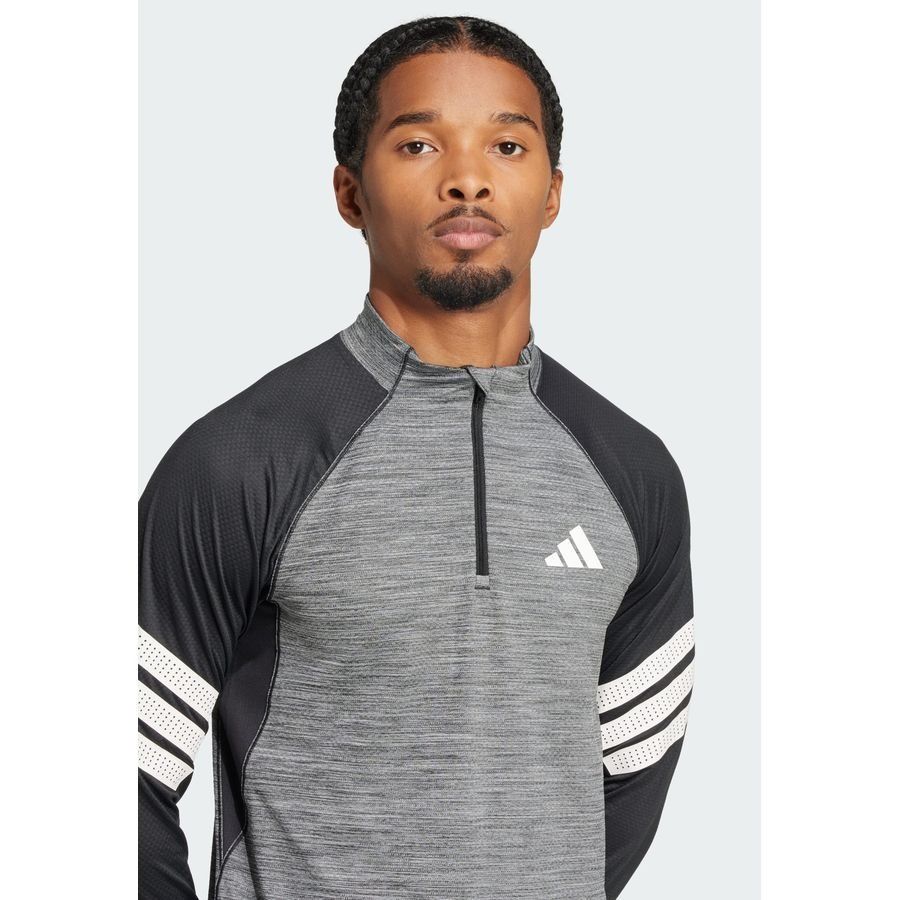 Adidas T-shirt zip 1/4 3 bandes Icon