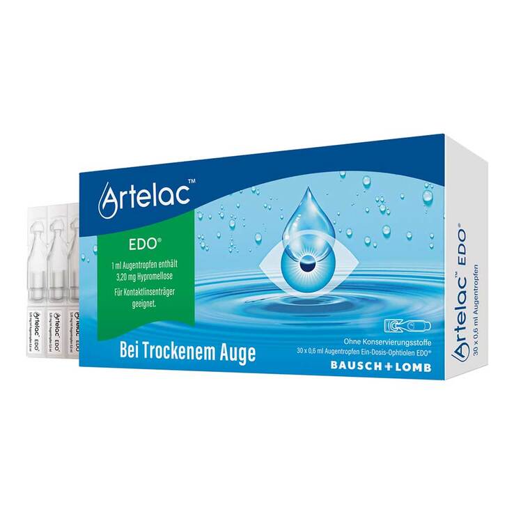 Artelac® EDO® Augentropfen, Tränenersatzmittel, 30X0.6 ml