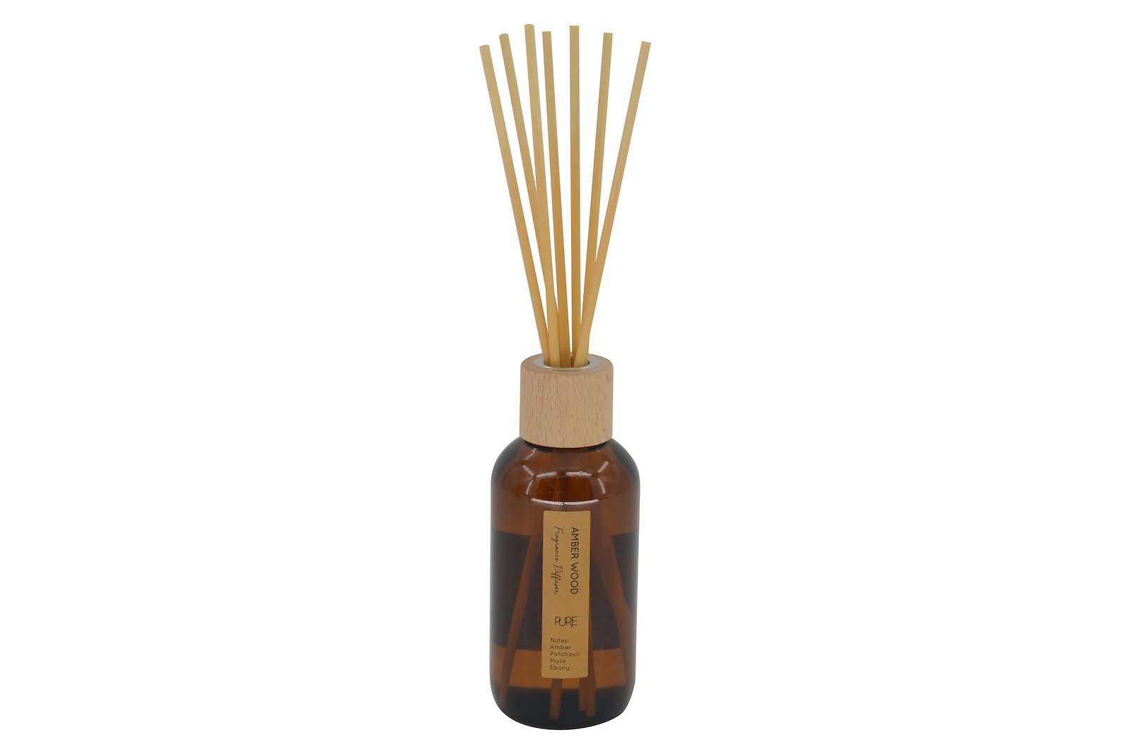 Amber Wood duftpinner Lys brun, 120ml.