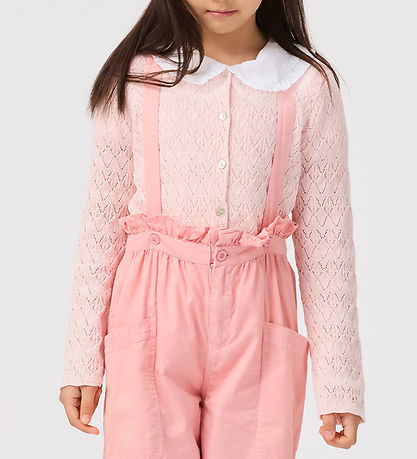 Molo Cardigan - Strick - Gigi - Charlotte Pink m. Lochmuster