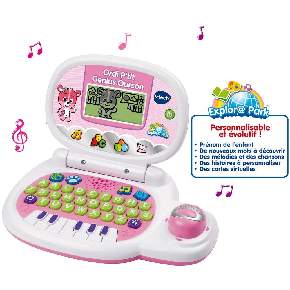 ORDI P'TIT GENIUS OURSON ROSE