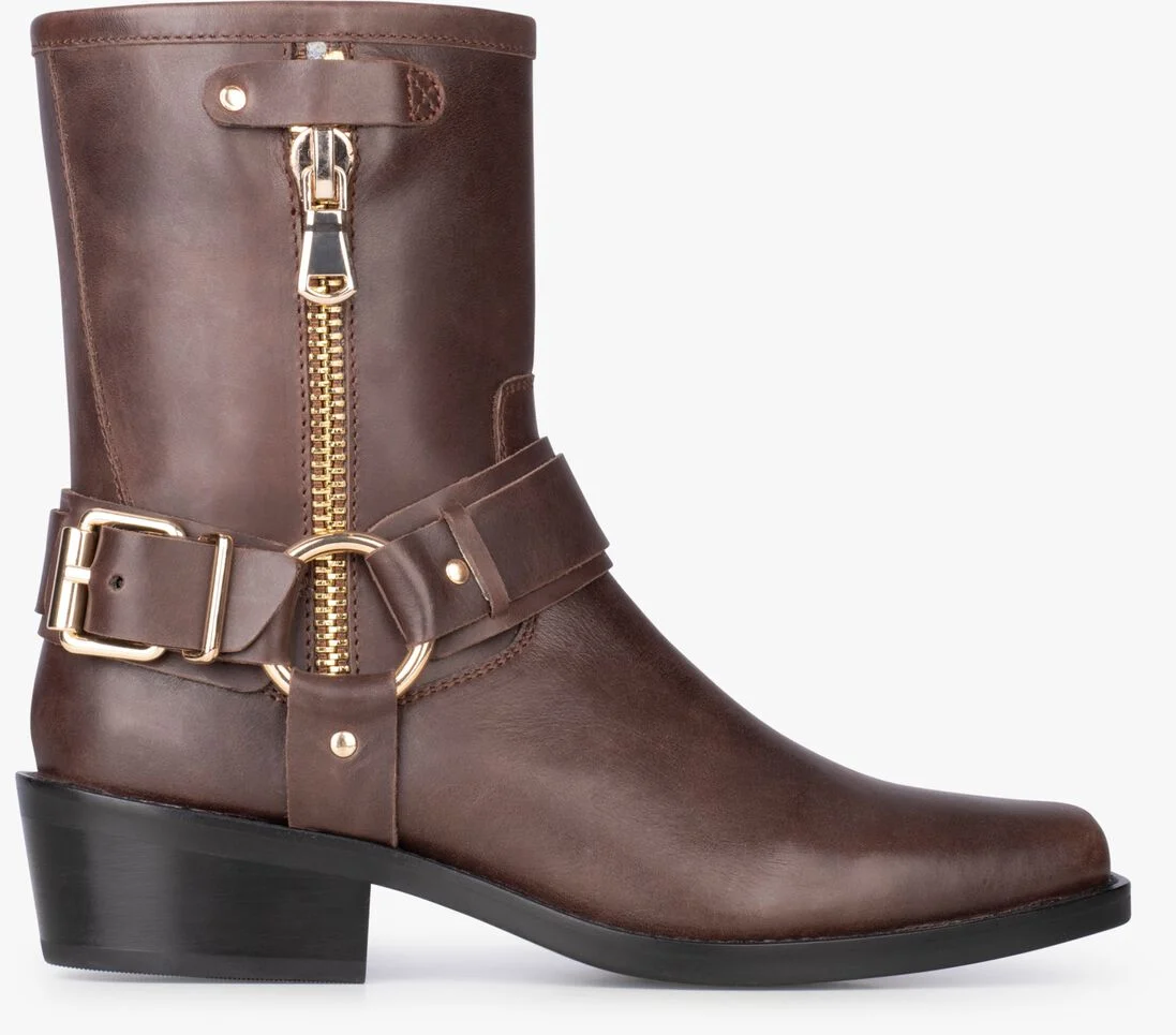 PS POELMAN bruine ps poelman biker boots sidonia