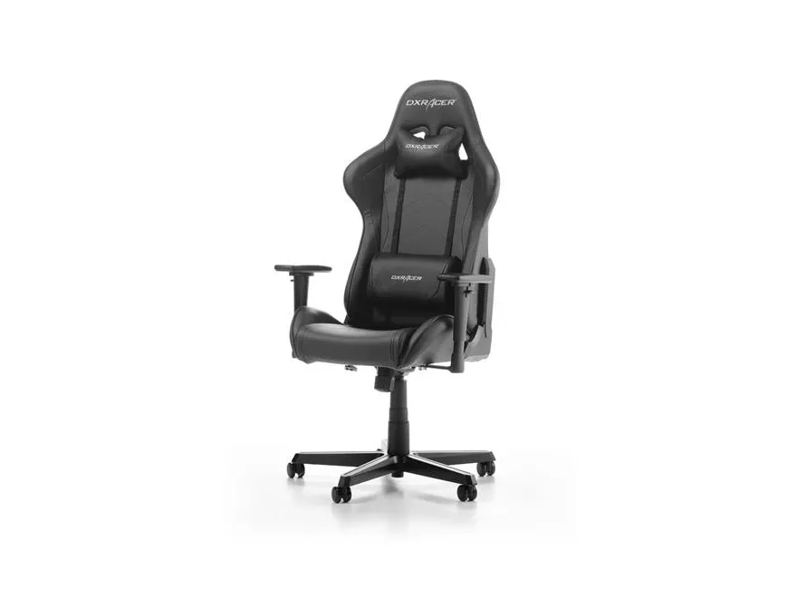 DXRacer Formula Series F08-N - Stol - armstøtter - T-formet - drejeled - polyuretan-læder - sort