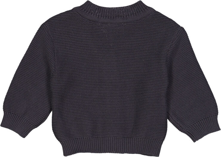 Müsli by Green Cotton Knit cable cardigan baby Mystery blue