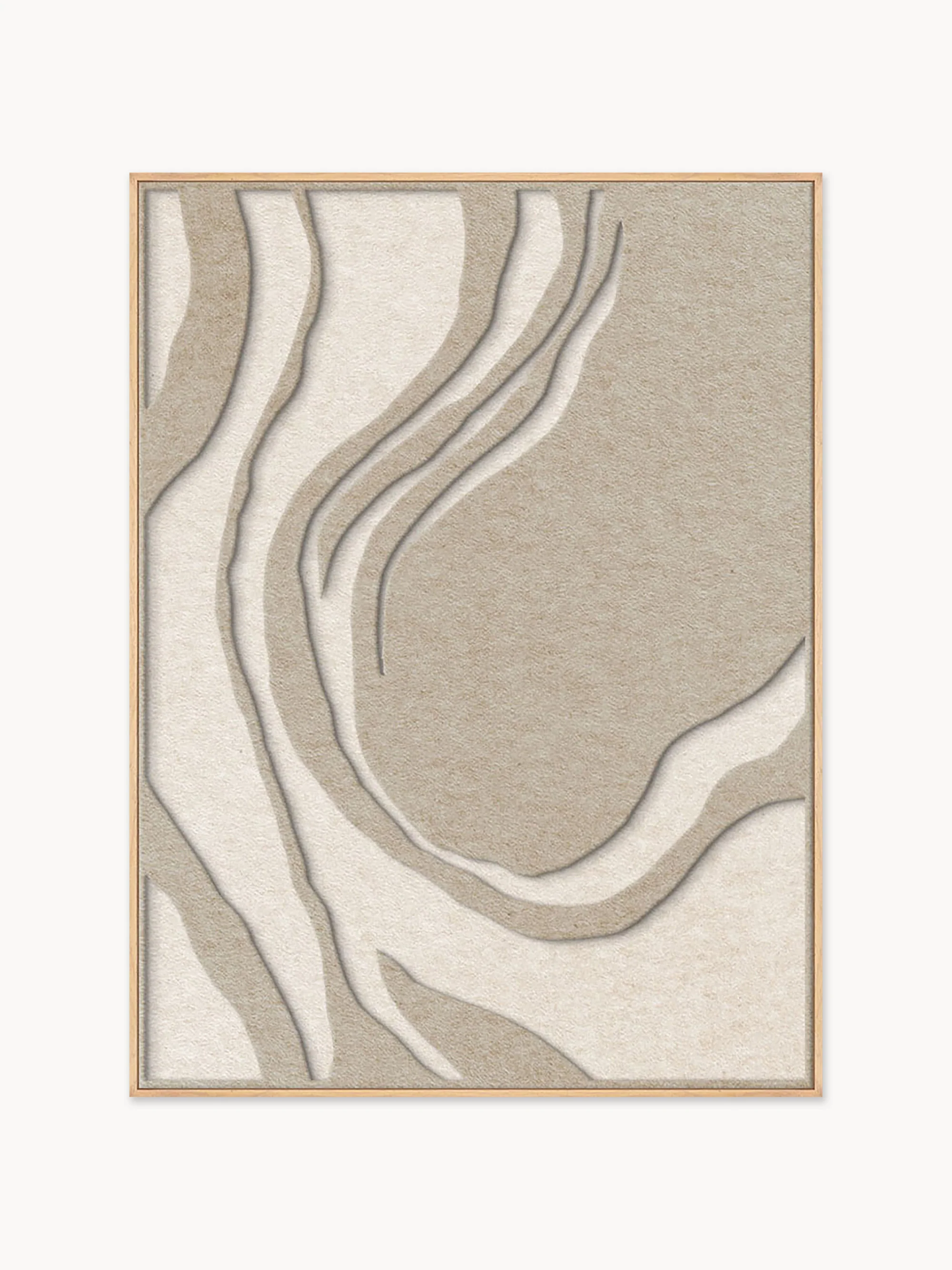 Akoestische wanddecoratie Sacred Silence met houten frame