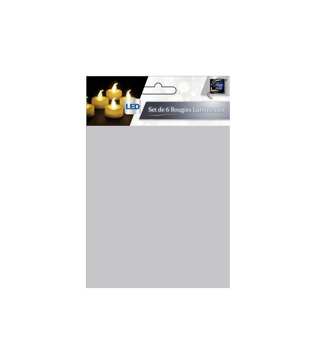 Lot de 6 Bougies Led Colorama 4cm Blanc Chaud