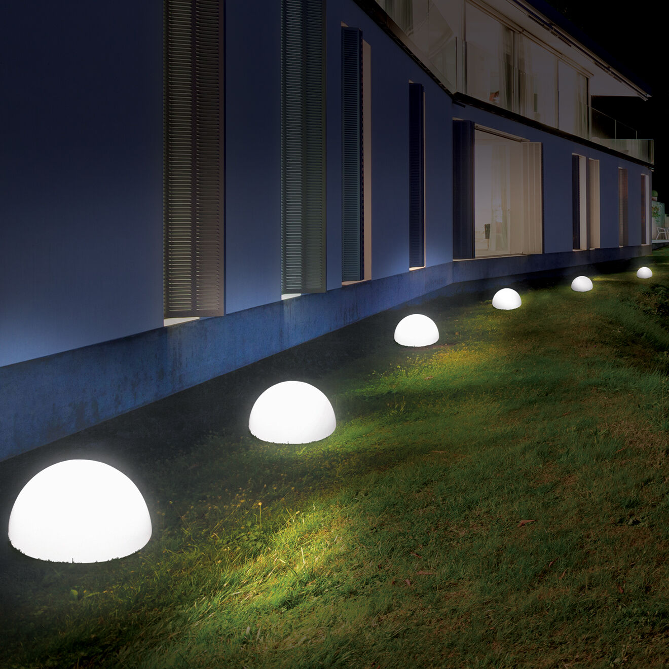 Pratik Garden 2 Lampes Solaires Comète Inox/blanc - D.20x10 cm