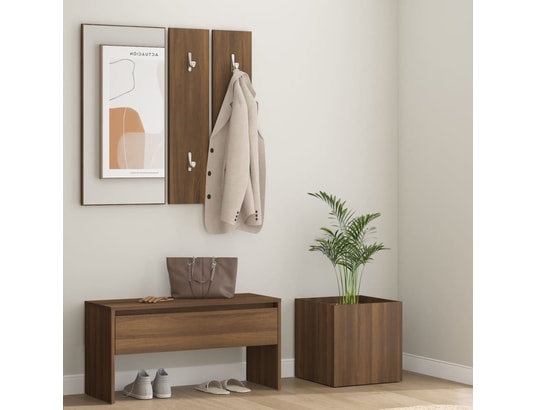 VIDAXL - Ensemble de meubles de couloir chêne marron bois d'ingénieri...
