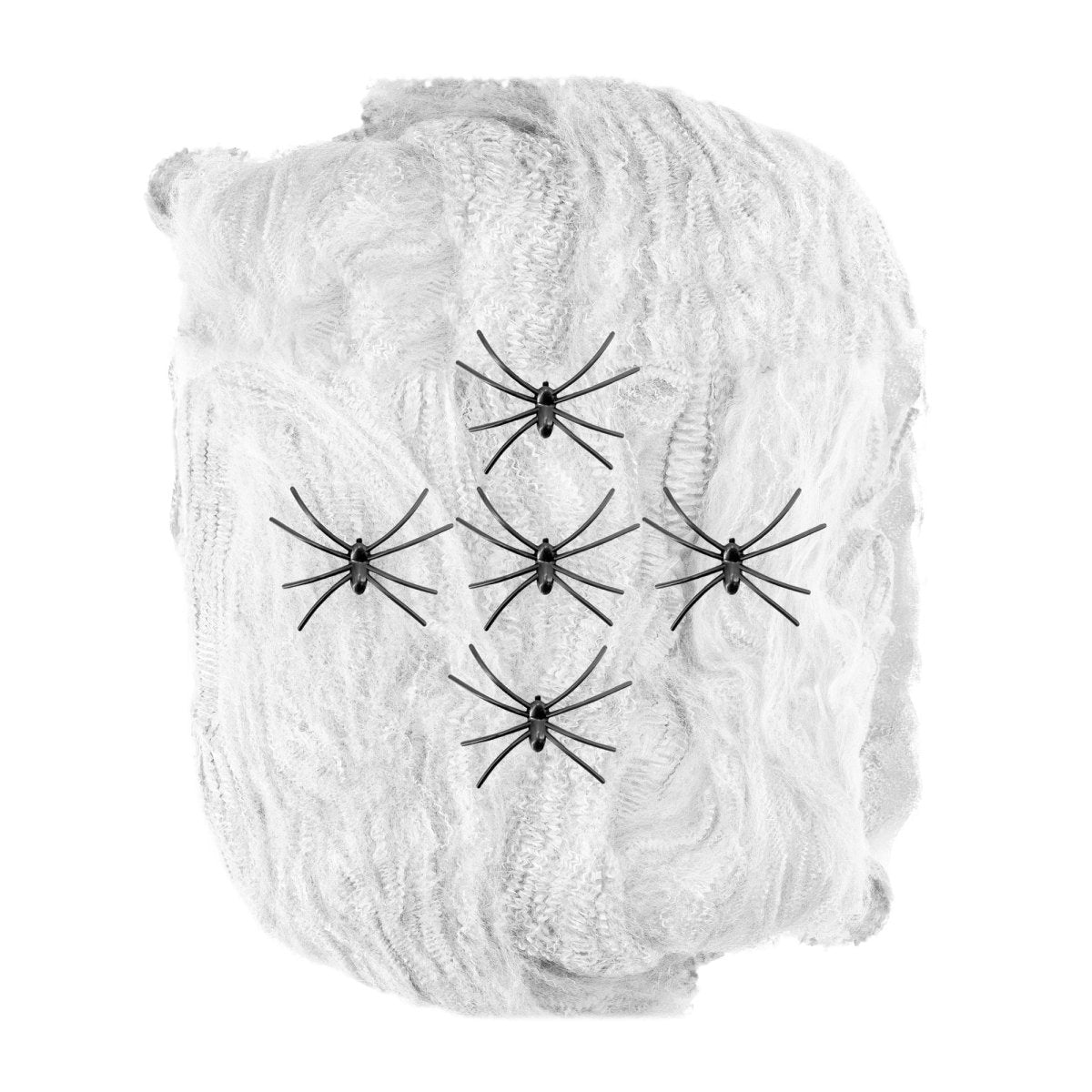 Halloween Spinnenweb Wit Met Spinnen 6 delig