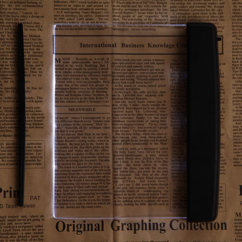 (17x12cm) LED Leselicht Augenschonendes Buch Licht (Batteriebetrieben) - Kaltweiss