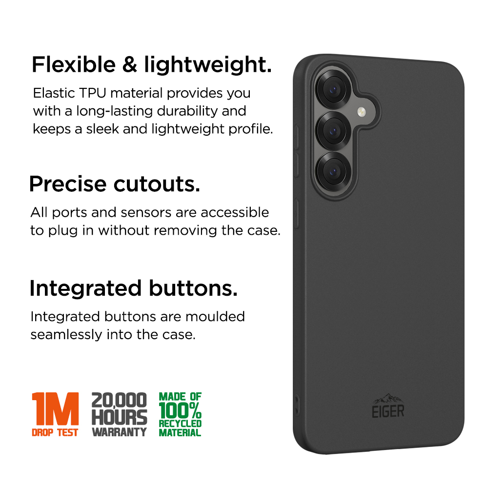 Samsung Galaxy S25 Grip Case Gummi Schutzhülle (EGCA00698)  - Schwarz