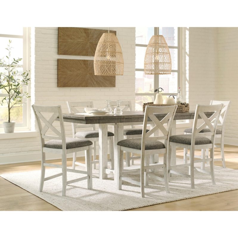 Conjunto de jantar de balcão Brewgan de 7 peças