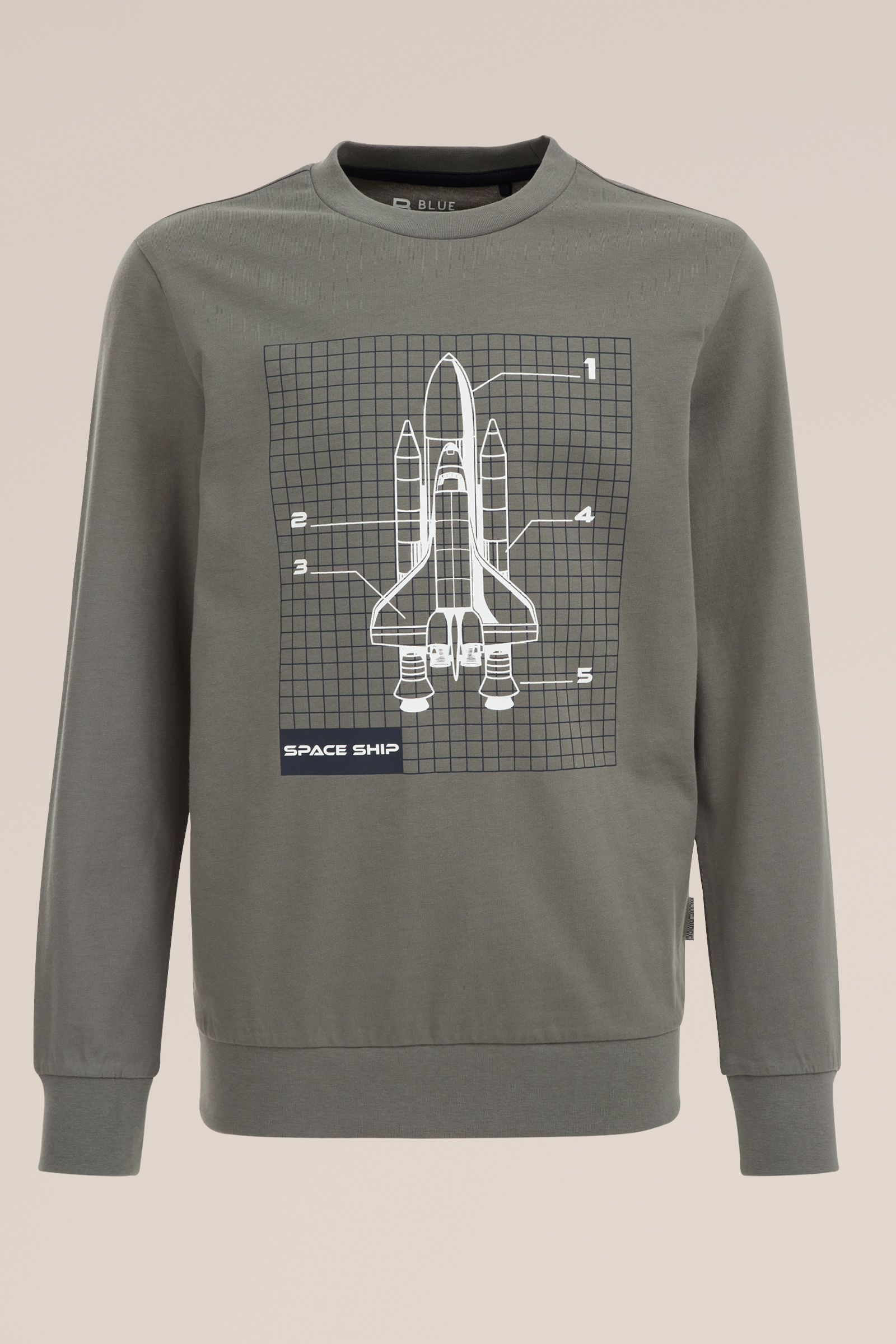 Jongens T-shirt met opdruk Blue Ridge Grijsgroen