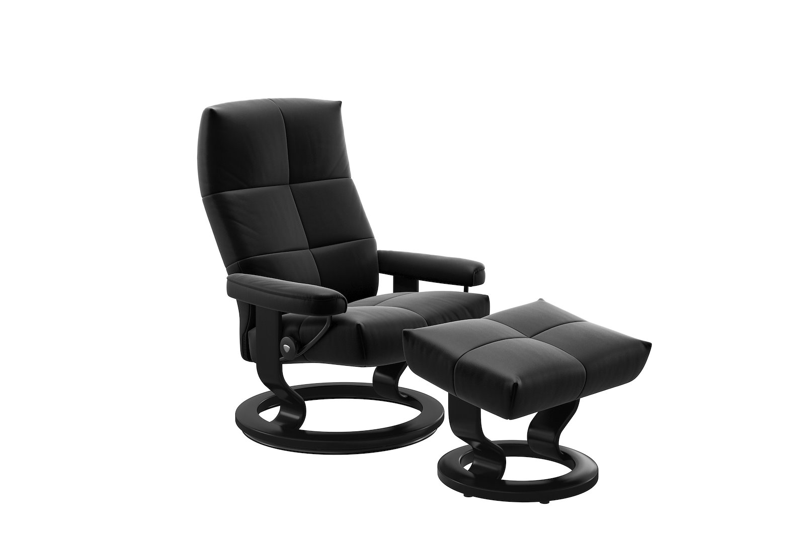 David lenestol med krakk Hud Paloma Black - Classic - Sort