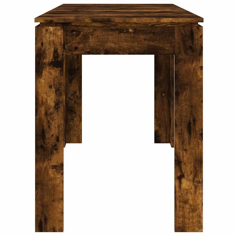 vidaXL Eettafel - Rechthoekige tafel - Gerookt eiken - Bewerkt hout - 120x60 cm