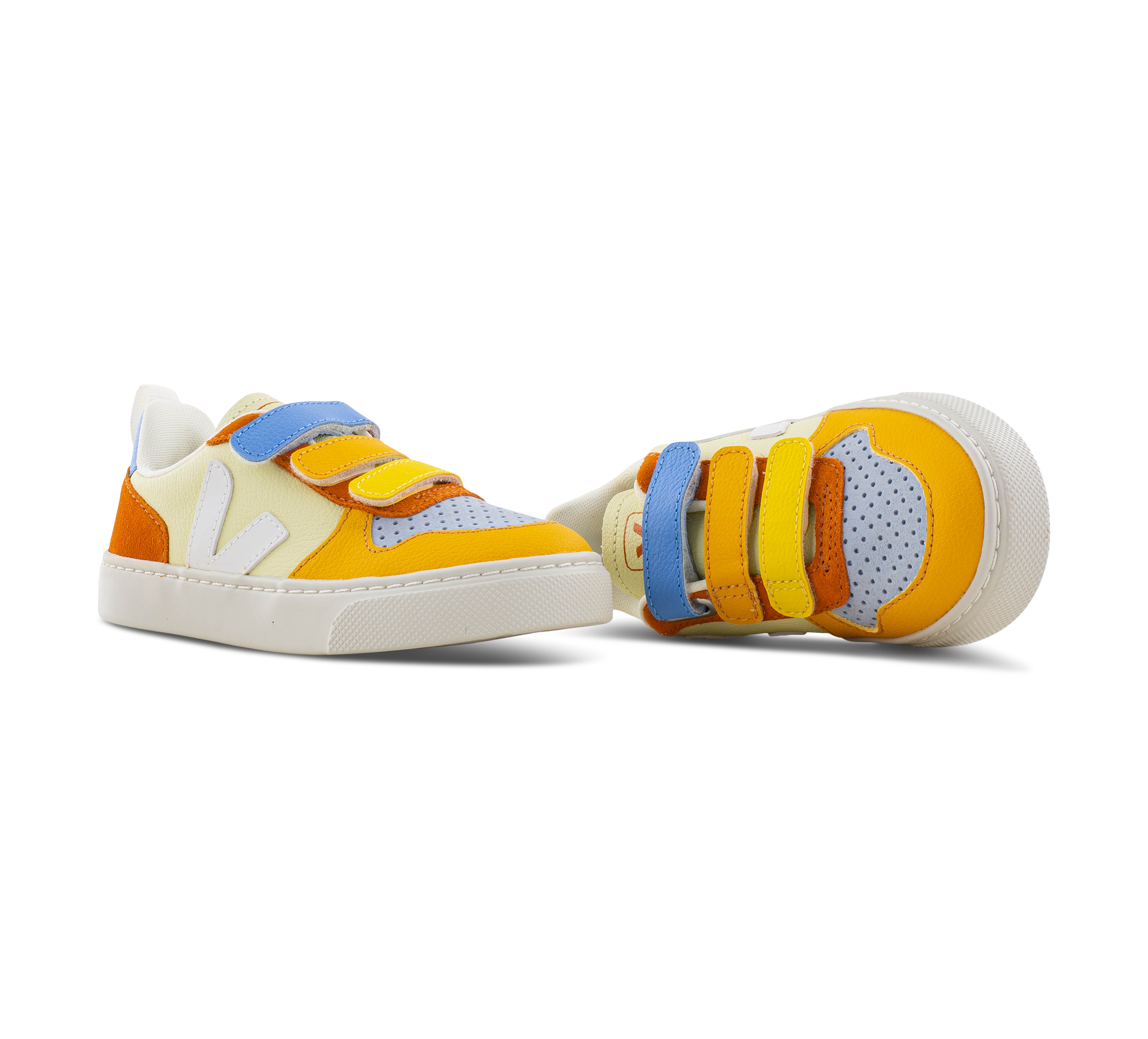 Veja Small V-10 - Klettschuhe gelbmulticolor